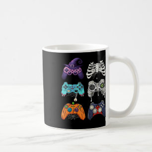 Taza De Café Halloween Skeleton Zombie Gaming Controllers Mummy