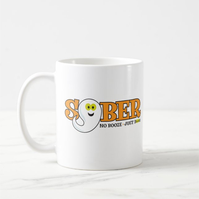 Taza De Café Halloween sobrio con gantador banal (Izquierda)