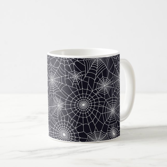 Taza De Café Halloween Spider Webs Coffee Mug (Anverso derecho)