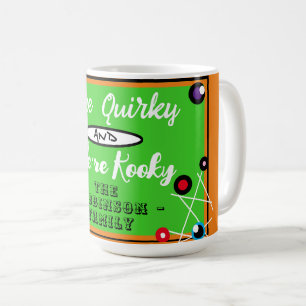 Taza De Café Halloween Spider Webs Green Naranja Name