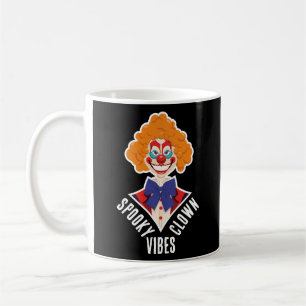 Taza De Café Halloween Spooky Clowe Vibes Creepy Retro Circus