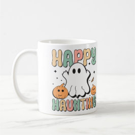 Taza De Café Halloween Spooky Ghost Colorful Greet