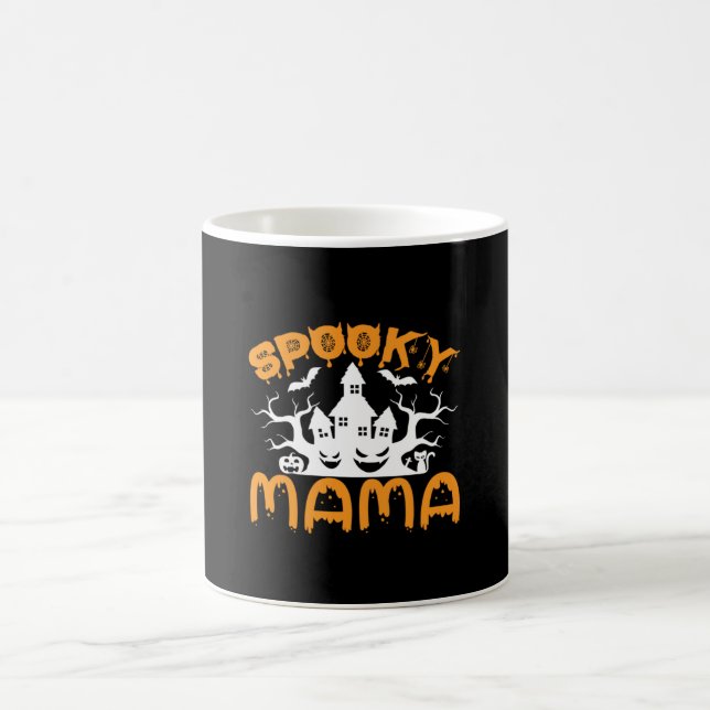 Taza De Café Halloween Spooky Mama Birthday (Centro)