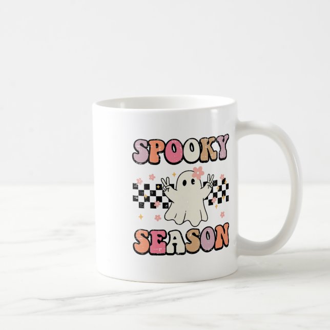 Taza De Café Halloween Spooky Season Ghost Peace Costuve Mujere (Derecha)