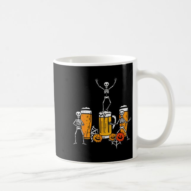 Taza De Café Halloween Team Skeletons Dancing Funny Costume Par (Derecha)