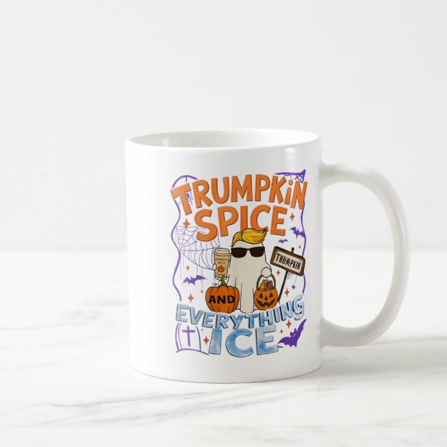 Taza De Café Halloween Trumpkin Sce y Todo Ice Pumpkin (Derecha)
