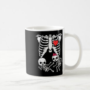 Taza De Café Halloween Twins Invitación de embarazo Funny Skele