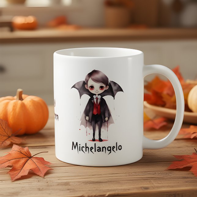 Taza De Café Halloween Vampiro Kid Personaliza (Subido por el creador)