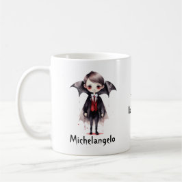 Taza De Café Halloween Vampiro Kid Personaliza