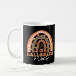 Taza De Café Halloween Vibes Boho Rainbow Fall Spooki