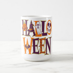 Taza De Café Halloween vibrant colorful