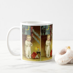 Taza De Café Halloween vintage de Ellen Clapsaddle, historia de