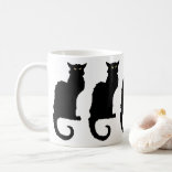 Taza De Café Halloween vintage, espeluznante gato negro de esti