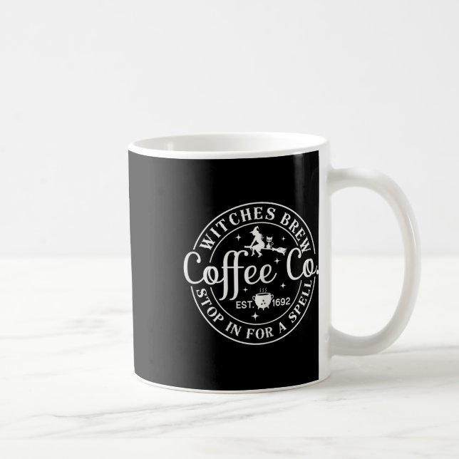Taza De Café Halloween Witch Motif - Testigos preparan café y c (Derecha)