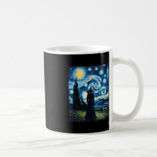 Taza De Café Halloween Witch Starry Night Van Gogh Aesthetic Pa