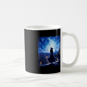 Taza De Café Halloween Witch Starry Night Van Gogh Aesthetic Pa