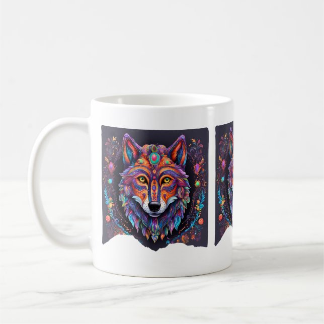 Taza De Café Halloween Wolf Alebrije (Izquierda)