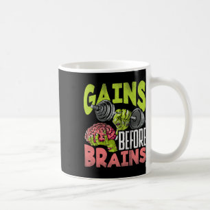 Taza De Café Halloween Workout Zombie Weightrising gana antes