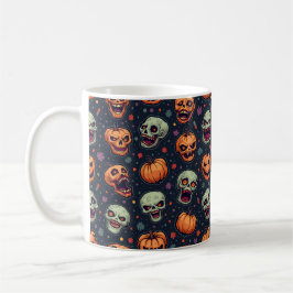 Taza De Café Halloween Zombie & Pumpkin