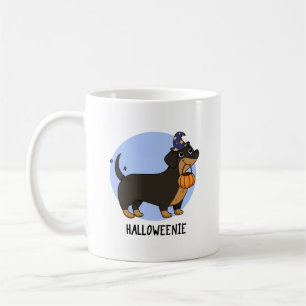 Taza De Café Halloweenie Funny Sausage Dog Pun