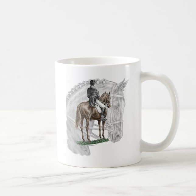 Taza De Café Halt Salute Dressage Horse (Derecha)