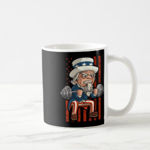 Taza De Café Halterofilia Tío Sam Patriotic 4 De Julio Gym