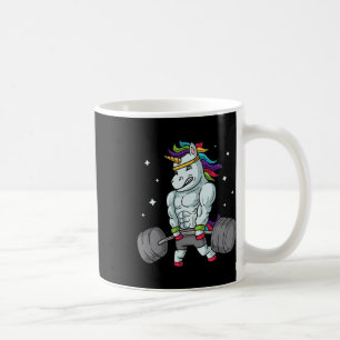 Taza De Café Halterofilia Unicornio - Graciosa Muerte Y Gif Gym