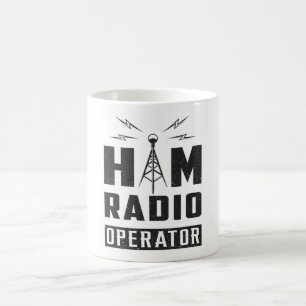 Taza De Café HAM Radio Amateur Frecuator Antenna Gift