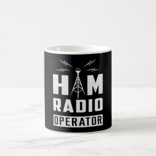 Taza De Café HAM Radio Frecuator Antenna Amateur Gift