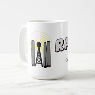 Taza De Café Ham Radio Mug con repetidor y Rótulo de llamadas