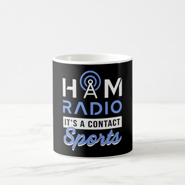 Taza De Café HAM Radio Operator Antenna Amateur Code Gift Idea (Centro)