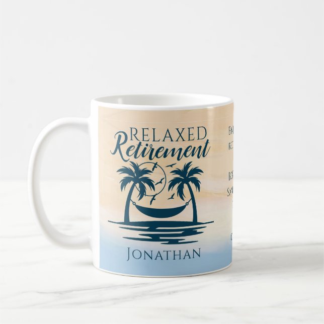 Taza De Café Hamaca de playa de Jubilación (Izquierda)