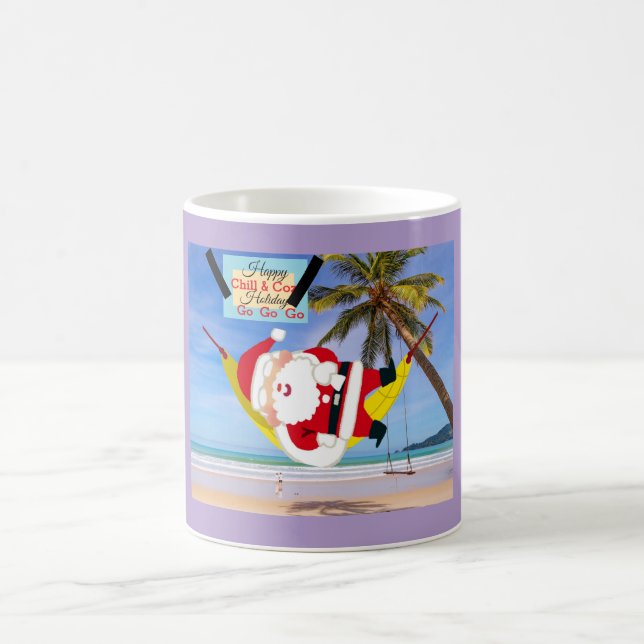 Taza De Café Hamaca y palmeras chillones (Centro)