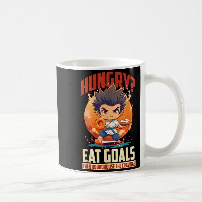 Taza De Café Hambriento_ OBJETIVOS DE COMER Luego Patada Circul (Derecha)