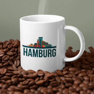 Taza De Café Hamburg Germany Skyline T-Shirt