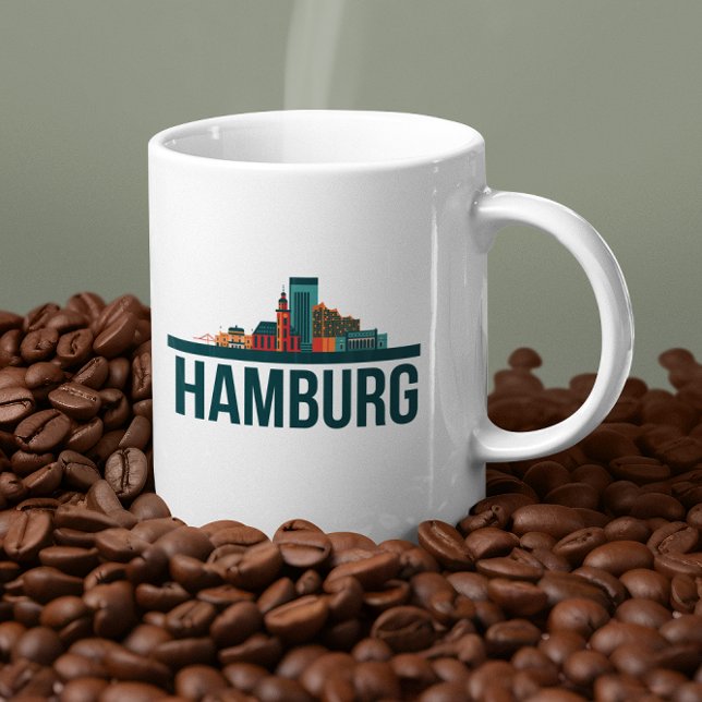 Taza De Café Hamburg Germany Skyline T-Shirt (Hamburg Germany coffee mug)