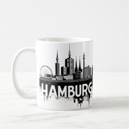Taza De Café Hamburgo Alemania Skyline-Cityscape Reflexión urba