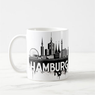 Taza De Café Hamburgo Alemania Skyline-Cityscape Reflexión urba