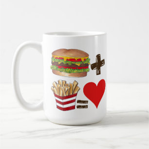 Taza De Café Hamburguesa de emparejamiento de comida clásica +