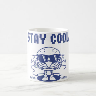 Taza De Café Hamburguesa Retro Stay Cool Cartoon - Comida de Ha