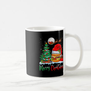 Taza De Café Hamburguesa usando Navidad de Santa Hat - Feliz Na