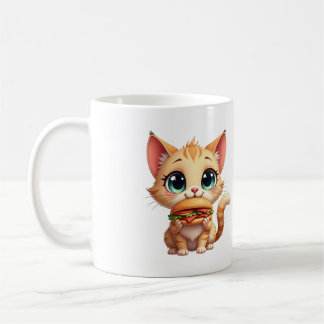 Taza De Café Hamburguesas Maullidos y Abrazos