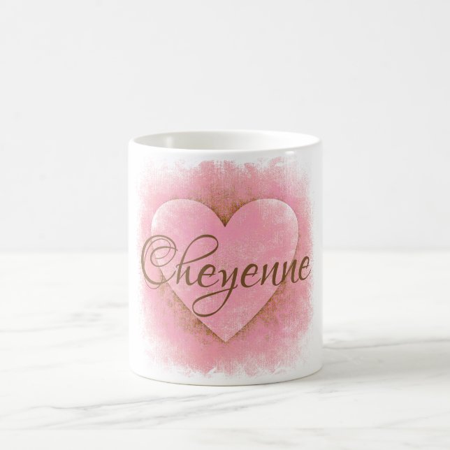 Taza De Café HAMbyWG - Café Mug - Corazón rosado (Centro)