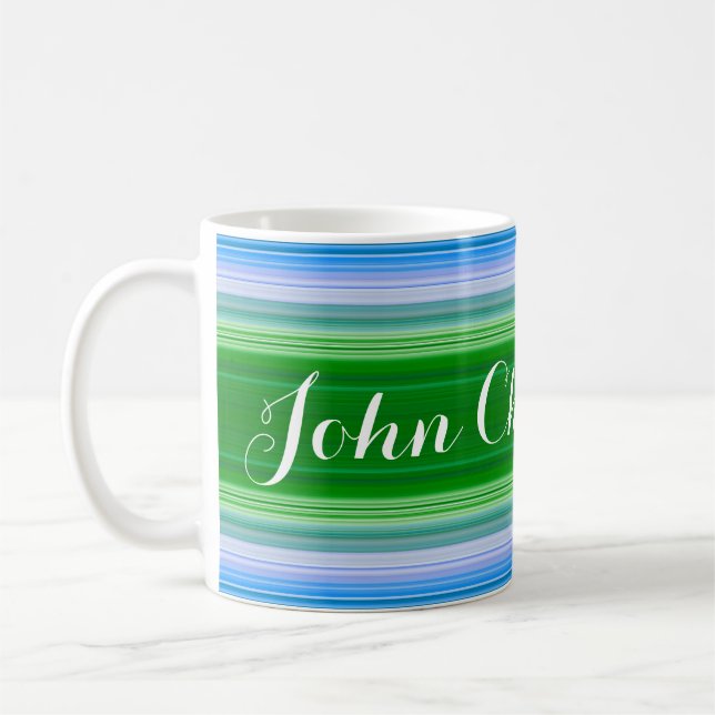 Taza De Café HAMbyWG - Café Mug - Gradiente azul y verde (Izquierda)