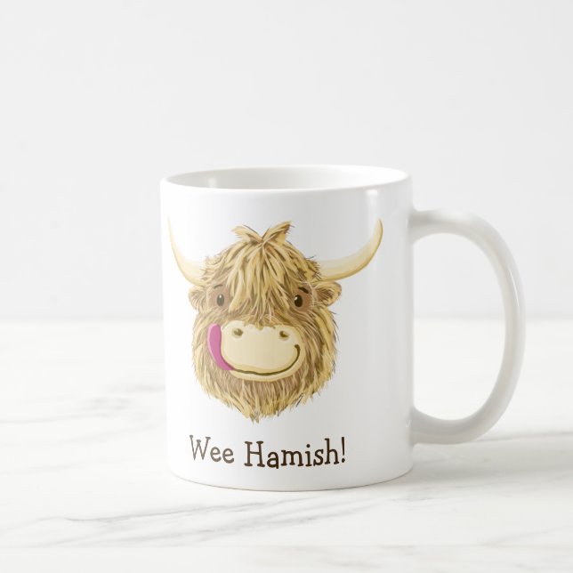 Taza De Café Hamish pequenito personalizado (Derecha)
