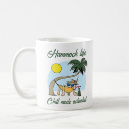 Taza De Café Hammock Life Chill Mode Activado Funny Personaliza