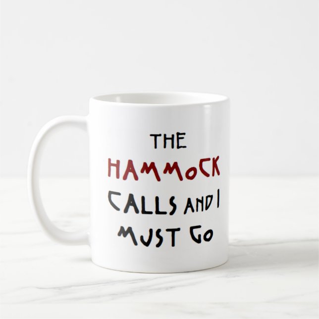 Taza De Café hammock llama a café mug (Izquierda)