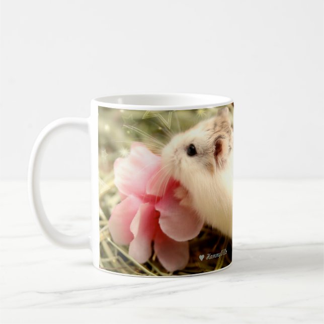 Taza De Café Hammyville - Amor por las flores de Hamster (Izquierda)