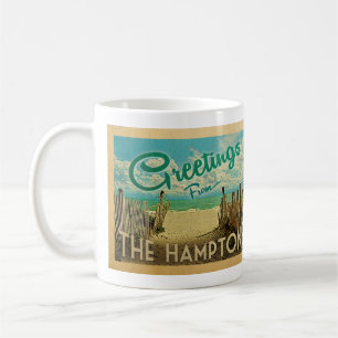 Taza De Café Hamptons Beach Vintage Travel