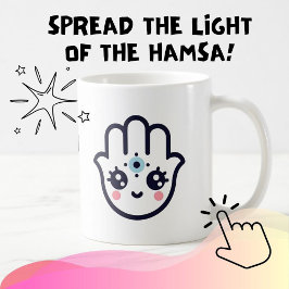 Taza De Café Hamsa Evil Eye Protection Cute